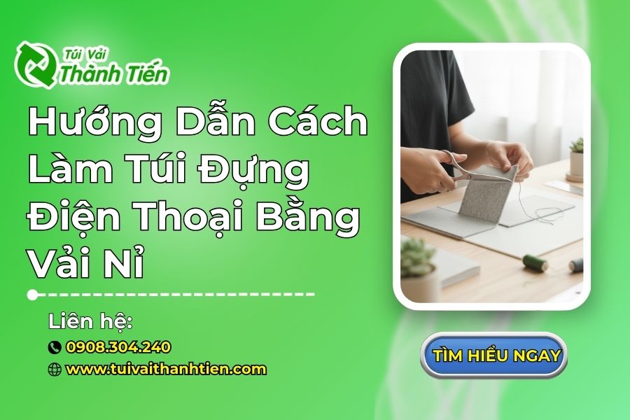 Hướng Dẫn Cách Làm Túi Đựng Điện Thoại Bằng Vải Nỉ