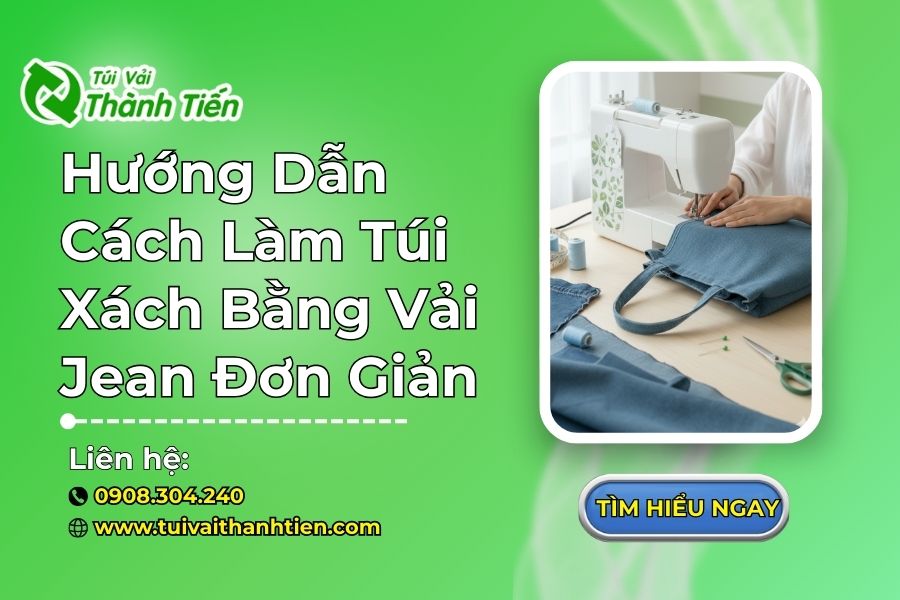 Hướng Dẫn Cách Làm Túi Xách Bằng Vải Jean Đơn Giản Có Video