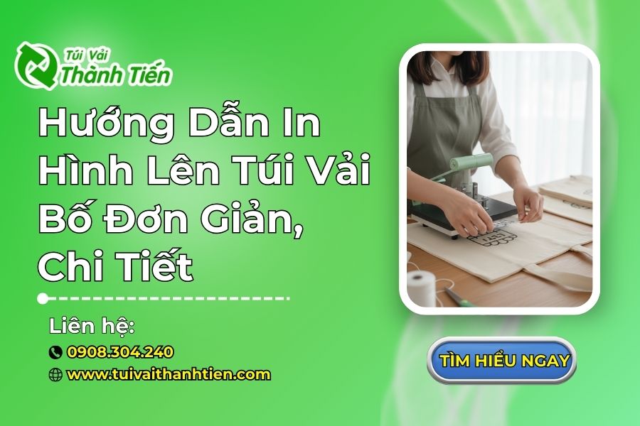Hướng Dẫn In Hình Lên Túi Vải Bố Đơn Giản, Chi Tiết