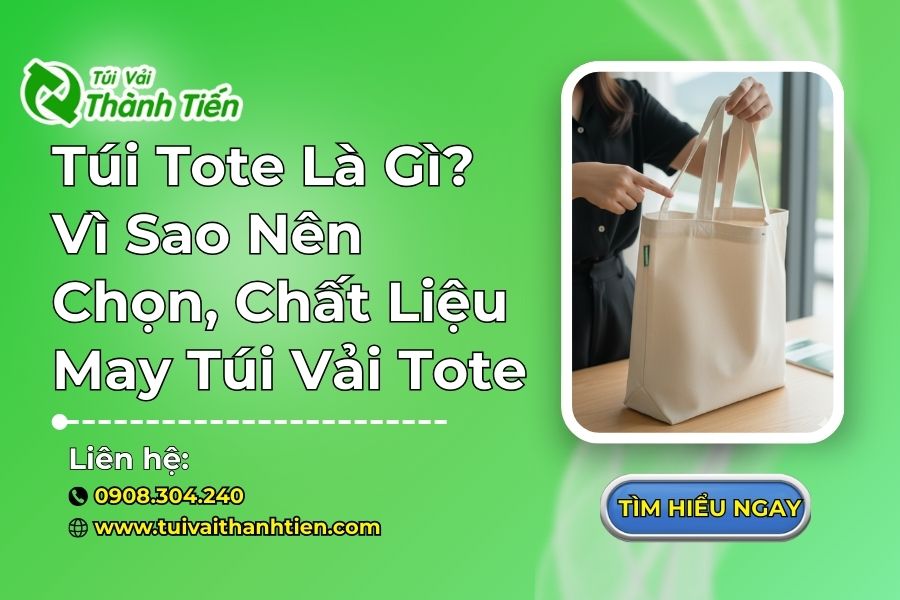 Túi Tote Là Gì? Vì Sao Nên Chọn, Chất Liệu May Túi Vải Tote