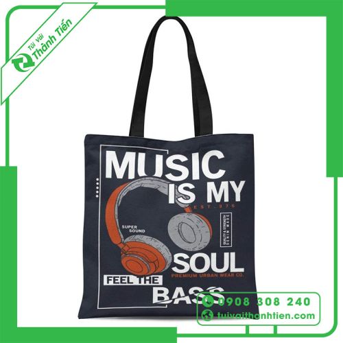 Túi Vải Canvas Đen