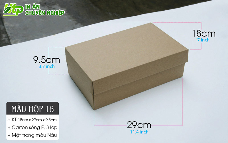 Mẫu hộp giấy sản xuất từ giấy bồi